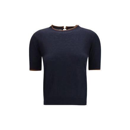 Max Mara Tricou Albastru din Mătase