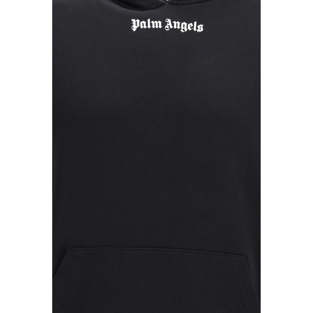 Hanorac Palm Angels negru din bumbac cu glugă