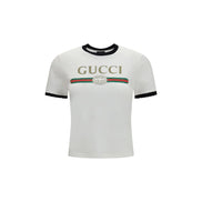 Tricou Gucci alb din bumbac