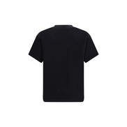 Tricou Palm Angels negru din bumbac cu logo pe guler