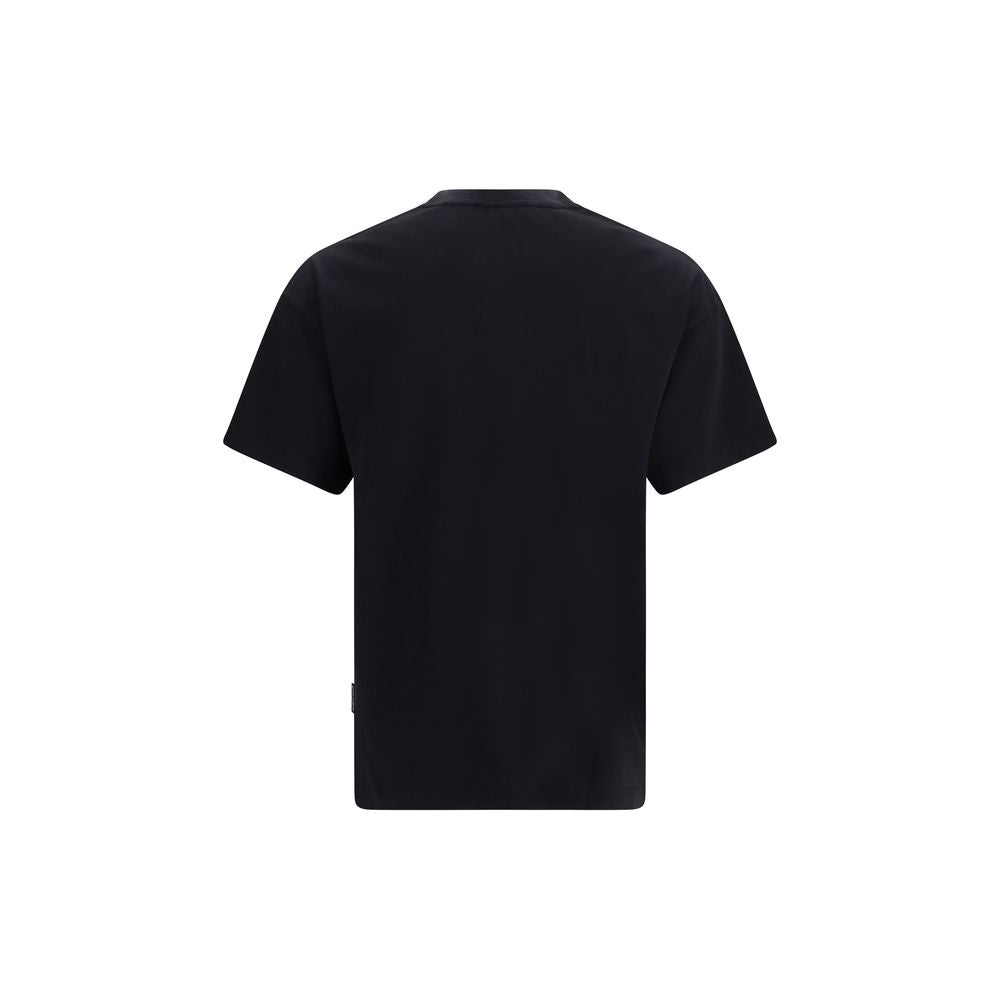 Tricou Palm Angels negru din bumbac cu logo ștampilă