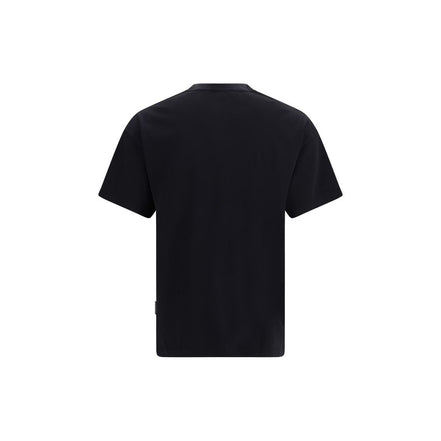 Tricou Palm Angels negru din bumbac cu logo ștampilă