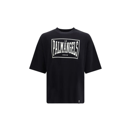 Tricou Palm Angels negru din bumbac cu logo box