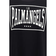 Tricou Palm Angels negru din bumbac cu logo box