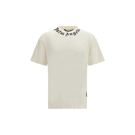 Palm Angels Tricou Bej din Bumbac