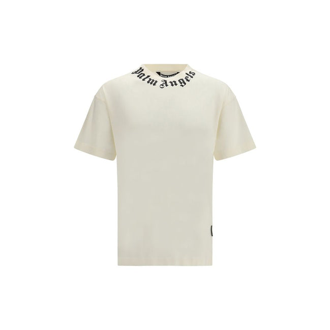 Palm Angels Tricou Bej din Bumbac