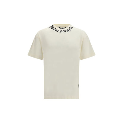 Palm Angels Tricou Bej din Bumbac