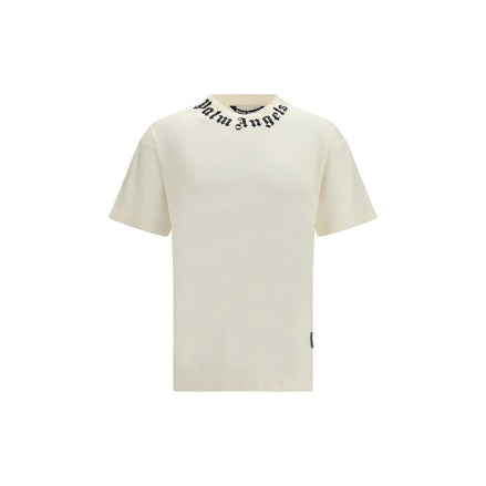 Palm Angels Tricou Bej din Bumbac