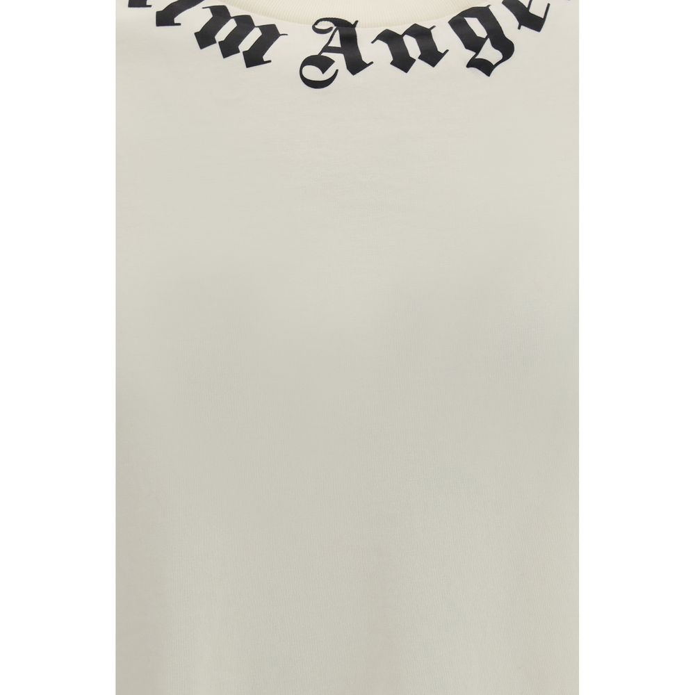 Palm Angels Tricou Bej din Bumbac
