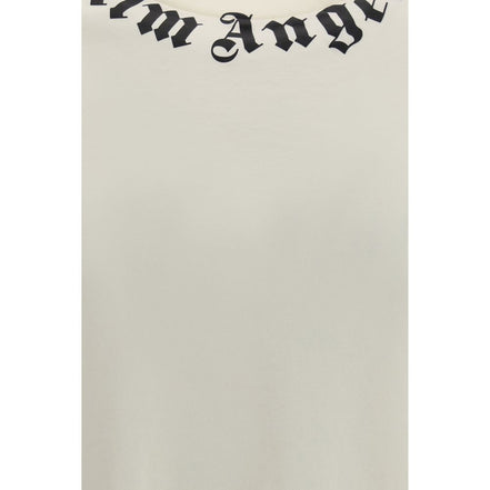 Palm Angels Tricou Bej din Bumbac
