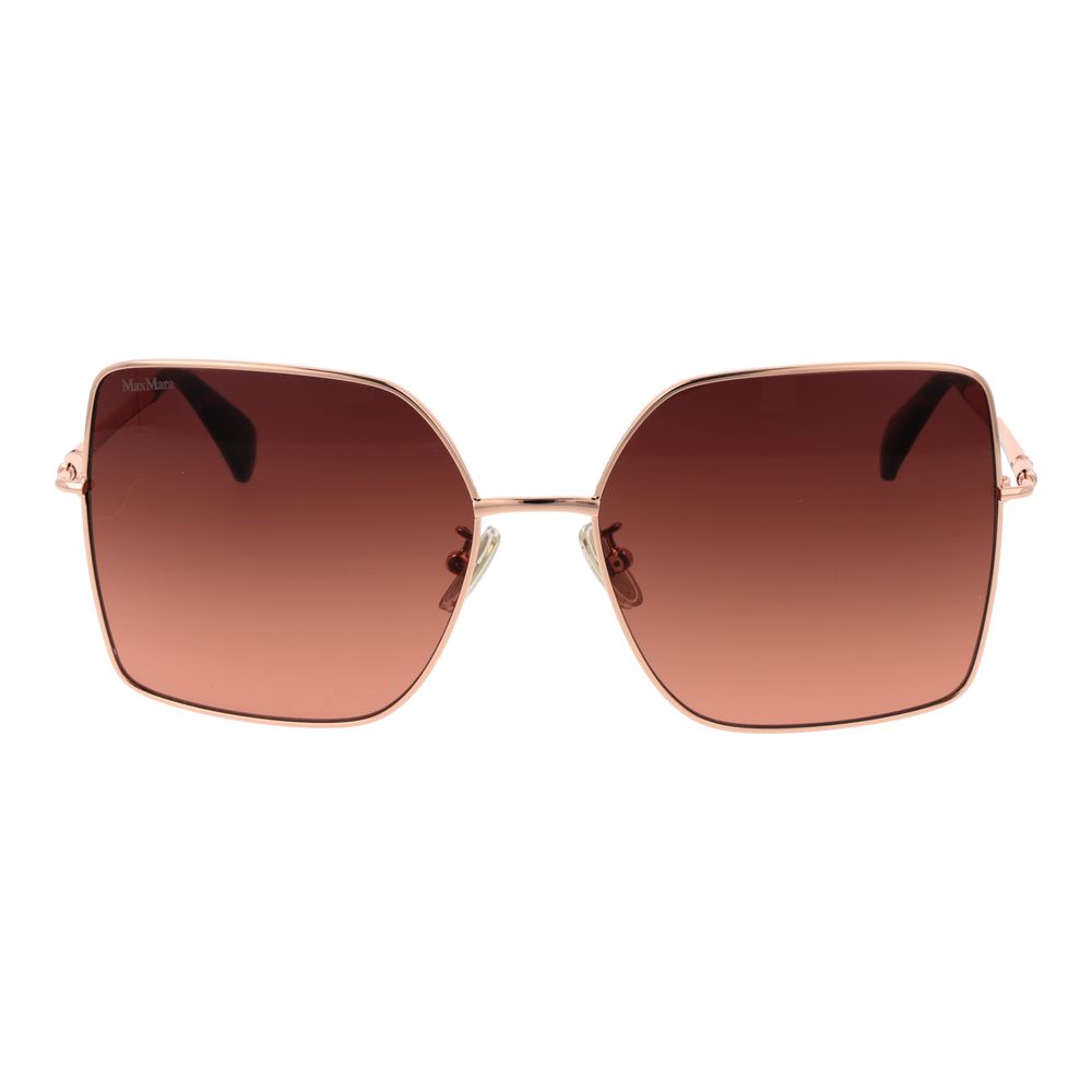 Max Mara Ochelari de Soare Aurii Roz din Metal