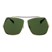 Max Mara Ochelari de Soare Aurii din Metal