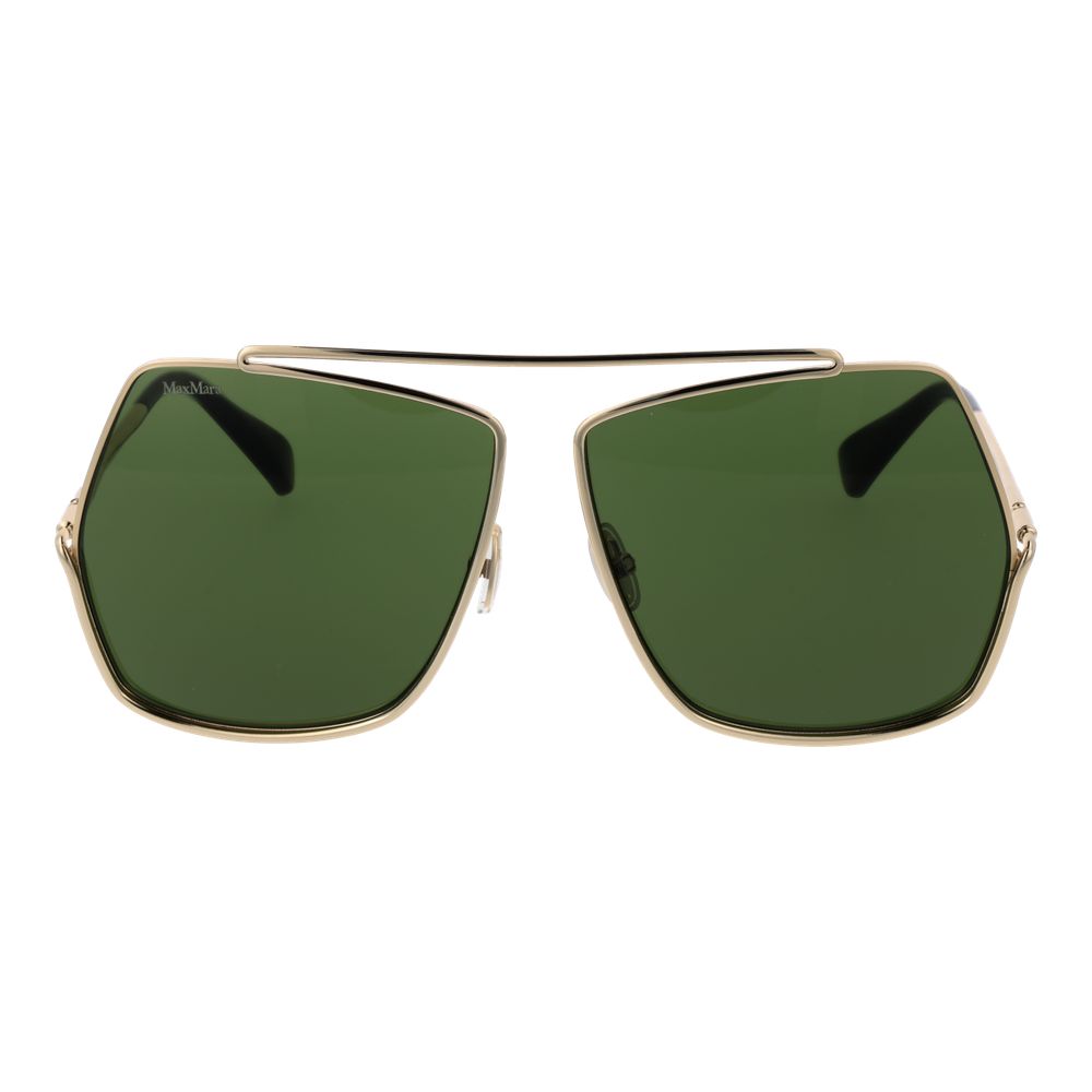 Max Mara Ochelari de Soare Aurii din Metal