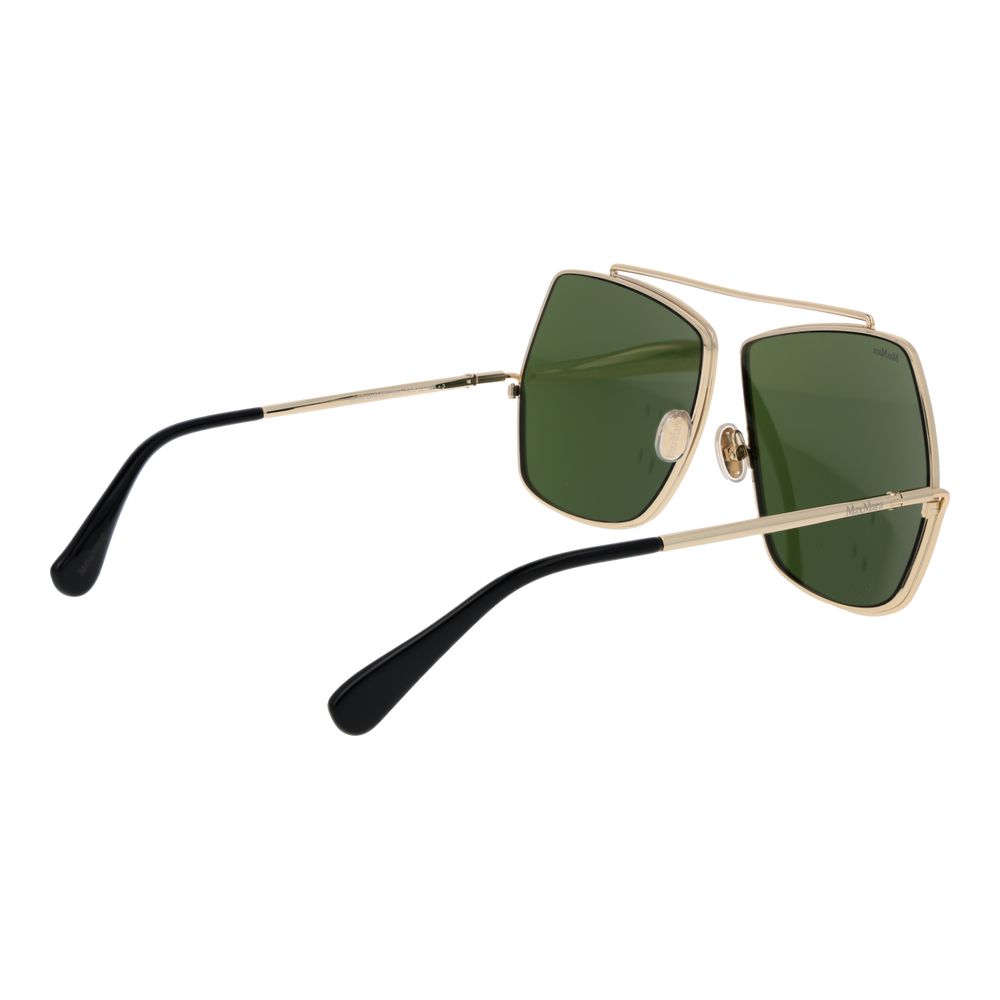 Max Mara Ochelari de Soare Aurii din Metal