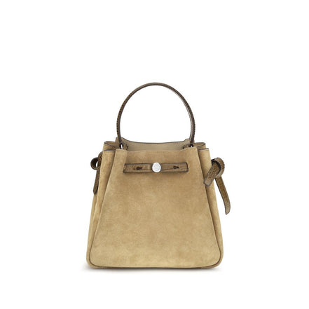 Tory Burch Beige Suede Leather Bucket Bag