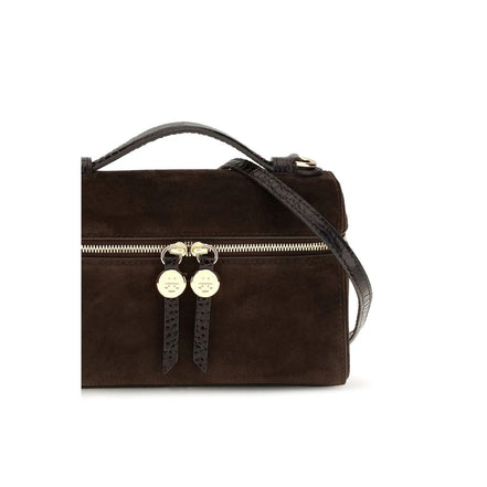 Tory Burch Geantă de Umăr Maro din Piele Întoarsă