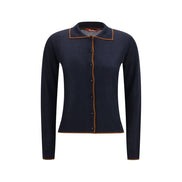 Max Mara Cardigan Albastru din Mătase