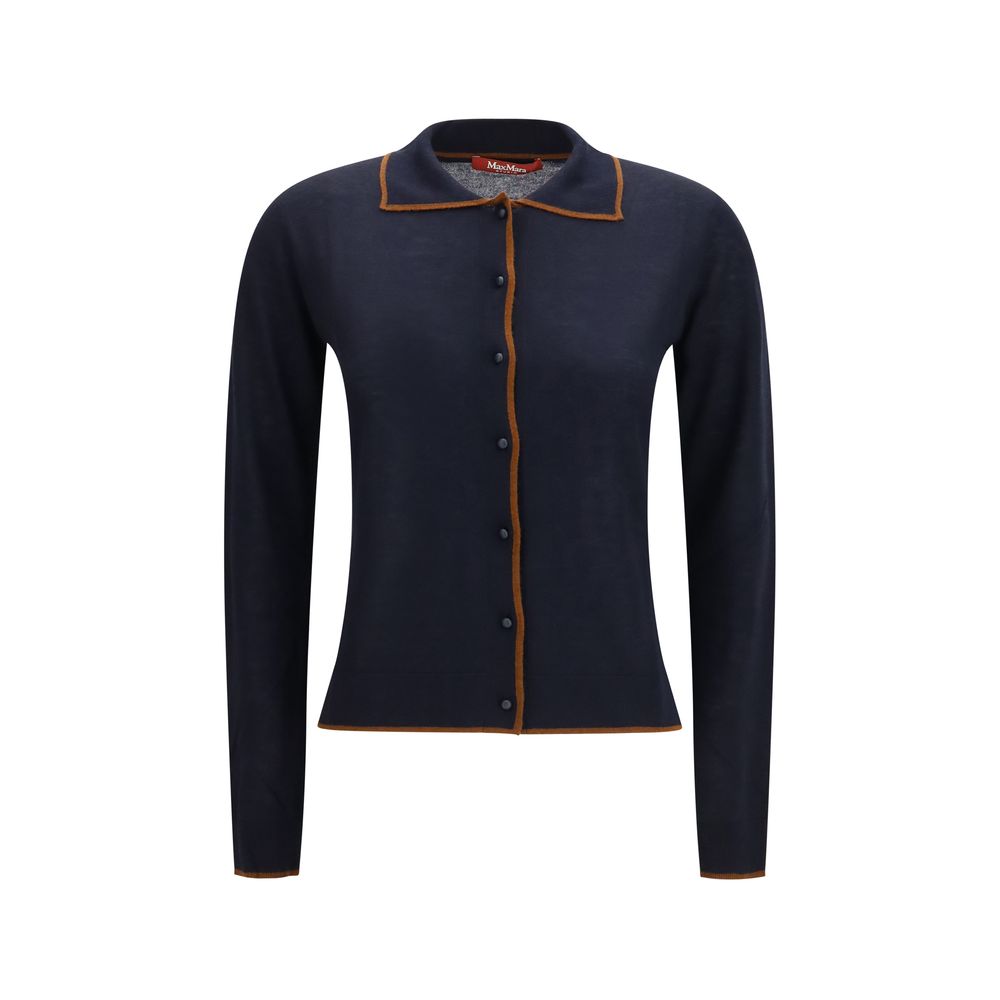 Max Mara Cardigan Albastru din Mătase