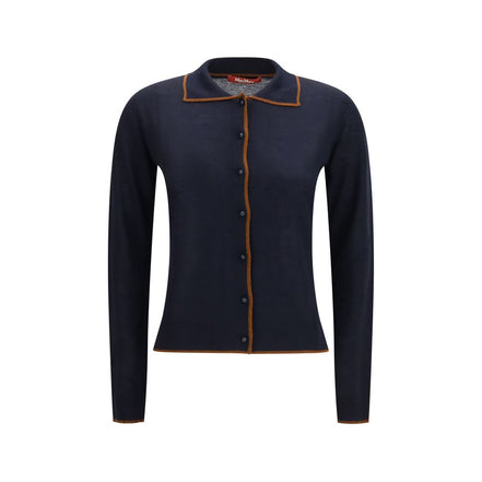 Max Mara Cardigan Albastru din Mătase