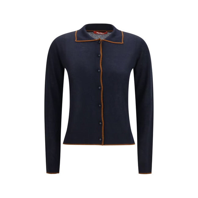 Max Mara Cardigan Albastru din Mătase