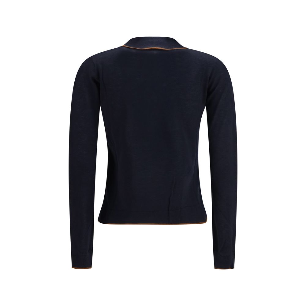 Max Mara Cardigan Albastru din Mătase