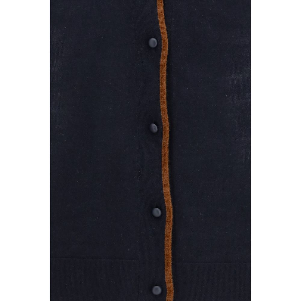 Max Mara Cardigan Albastru din Mătase