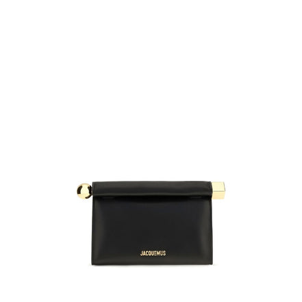 Jacquemus Black Lambskin Clutch Bag