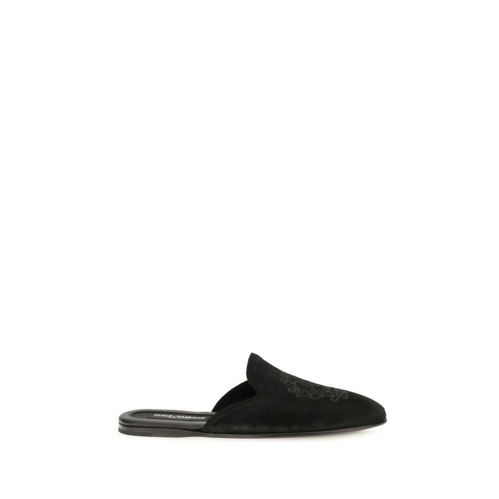 Dolce & Gabbana Papuci Mules Negri din Piele