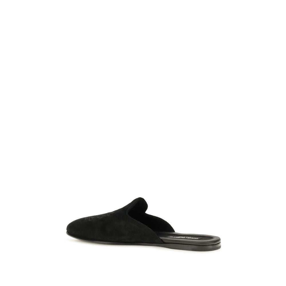Dolce & Gabbana Papuci Mules Negri din Piele