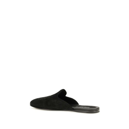Dolce & Gabbana Papuci Mules Negri din Piele