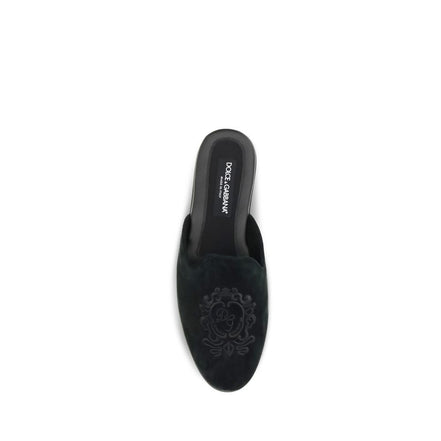 Dolce & Gabbana Papuci Mules Negri din Piele