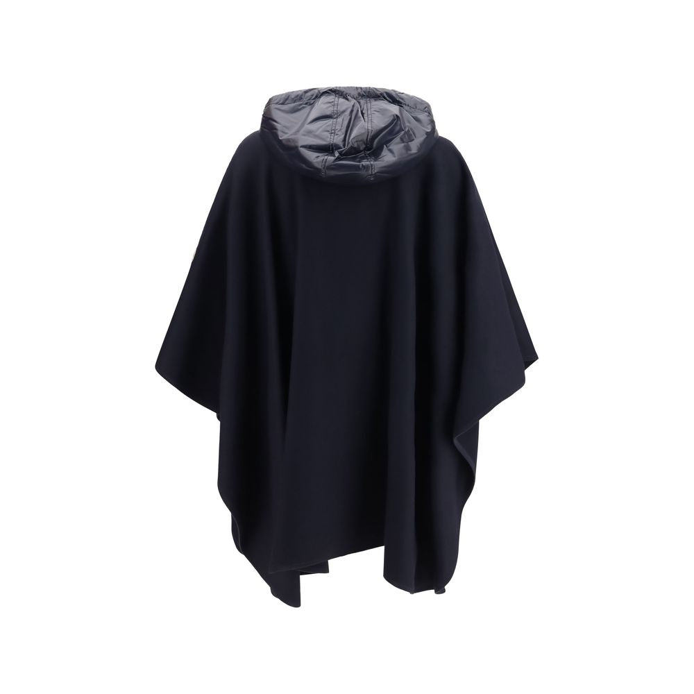 Moncler Blue Wool Cape