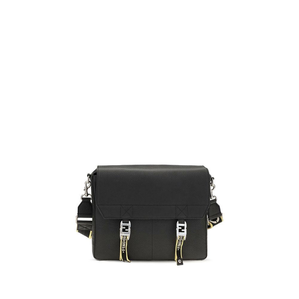 Fendi Geantă Crossbody Neagră din Piele
