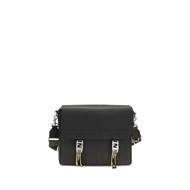 Fendi Geantă Crossbody Neagră din Piele