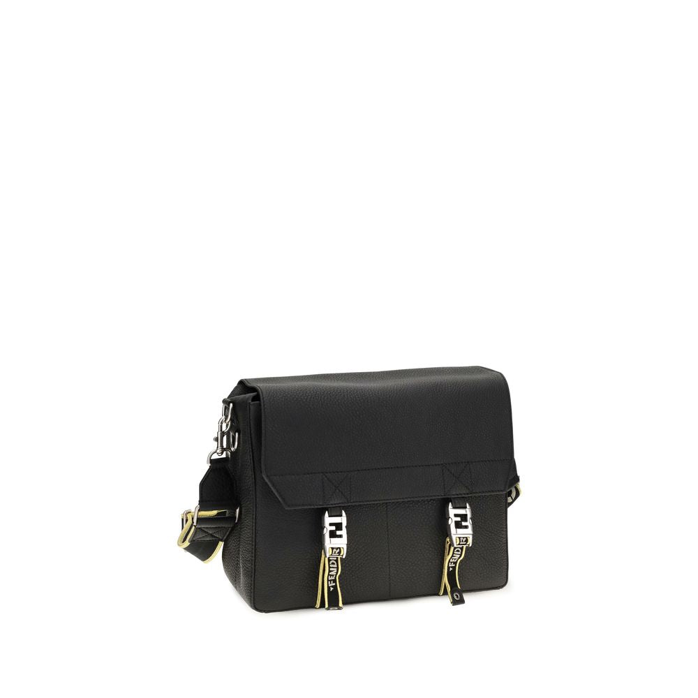 Fendi Geantă Crossbody Neagră din Piele