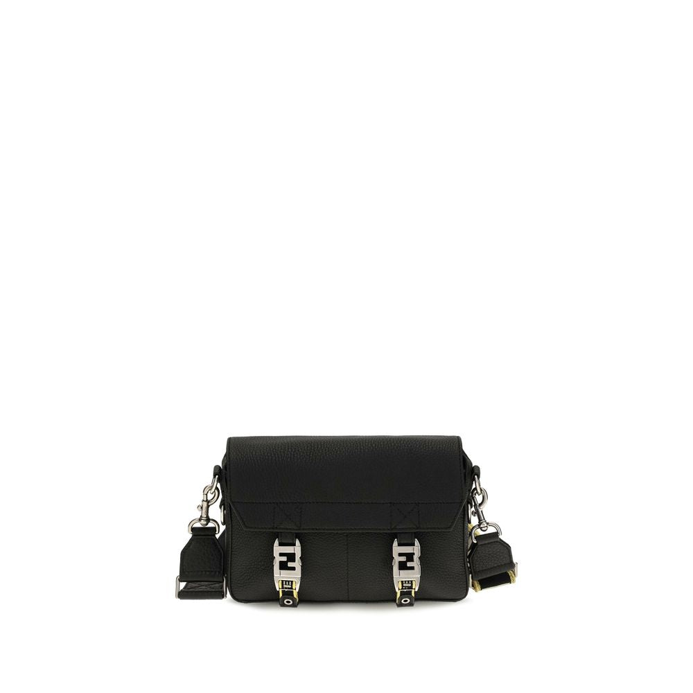 Fendi Geantă Crossbody Neagră din Piele