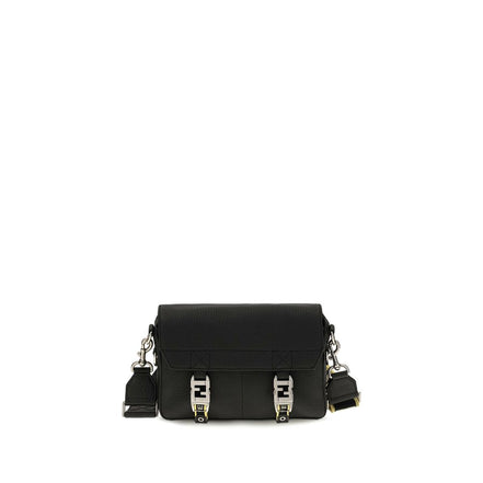Fendi Geantă Crossbody Neagră din Piele