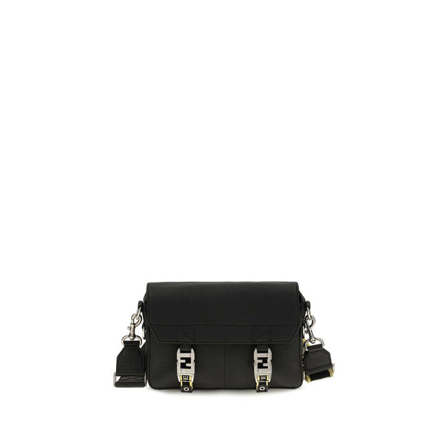 Fendi Geantă Crossbody Neagră din Piele