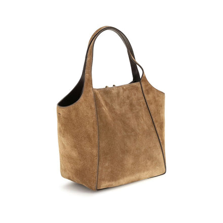 Brunello Cucinelli Geantă Bucket Bej din Piele Întoarsă