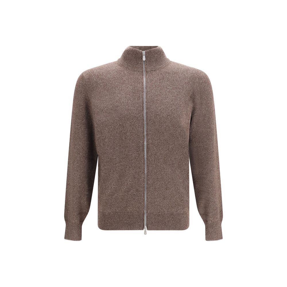 Brunello Cucinelli Cardigan Maro din Caşmir