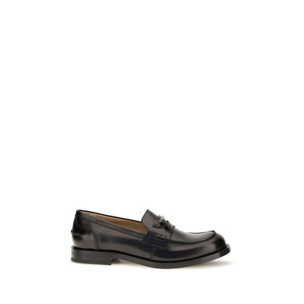 Fendi Loafers Slip-On Negri din Piele