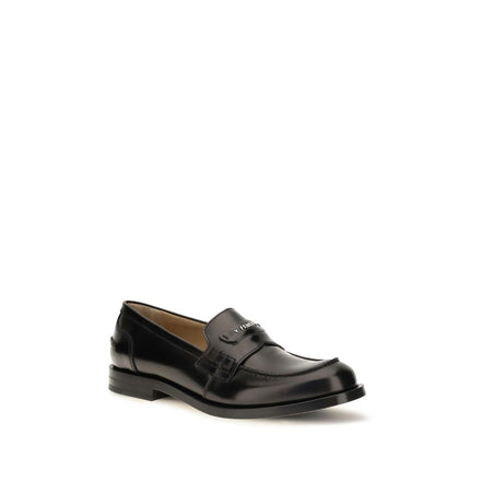 Fendi Loafers Slip-On Negri din Piele