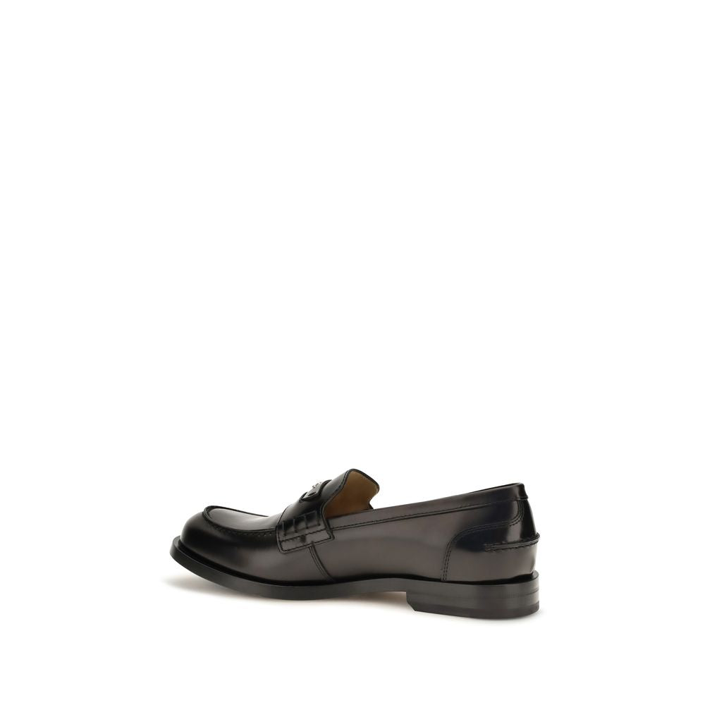 Fendi Loafers Slip-On Negri din Piele
