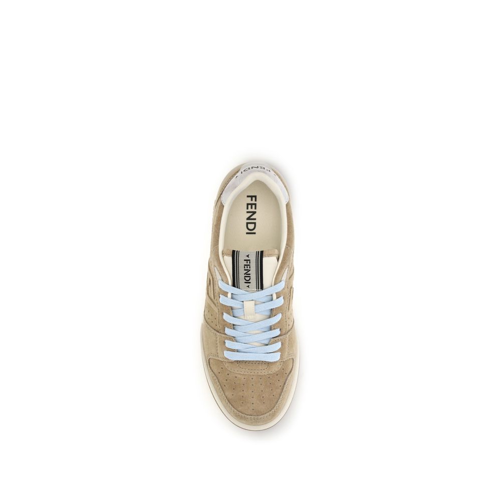 Fendi Adidași Sport Bej din Piele de Vițel