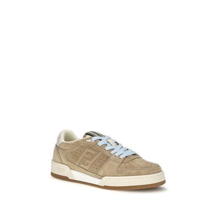 Fendi Sneakers Joși din Piele de Vițel Bej
