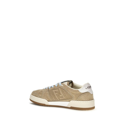 Fendi Sneakers Joși din Piele de Vițel Bej