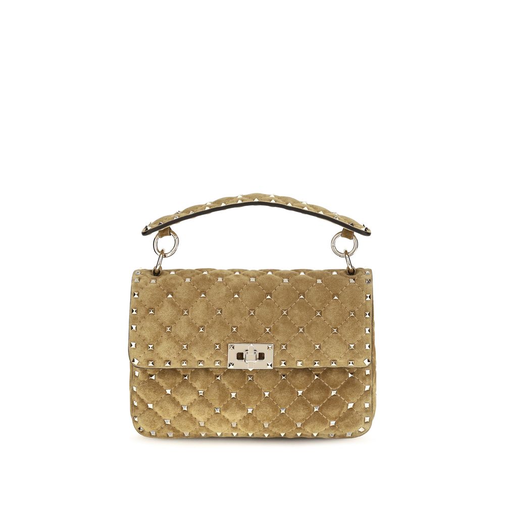 Valentino Garavani Geantă de Umăr Bej din Piele Întoarsă