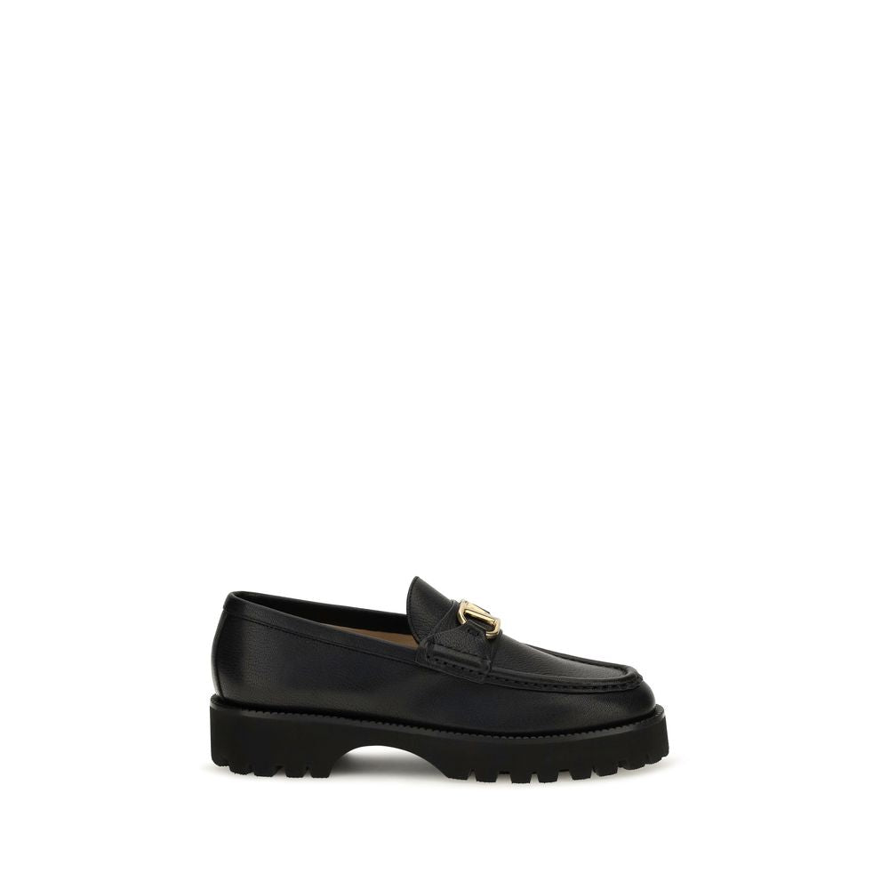 Valentino Garavani Loafers Platform Negri din Piele