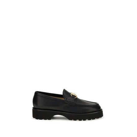 Valentino Garavani Loafers Platform Negri din Piele