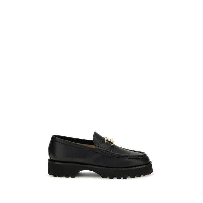 Valentino Garavani Loafers Platform Negri din Piele